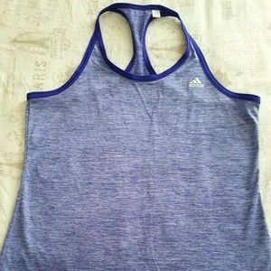 Adidas Tank Top Large L Purple Silver Racerback